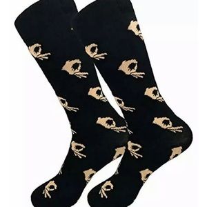4 Pk Feetly Mens Funny Dress Socks  Circle Game